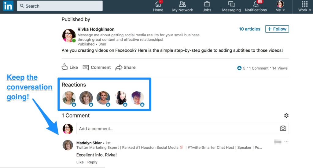 how to engage with readers on linkedin