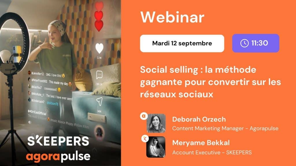 Webinar Agorapulse x Skeepers - social selling