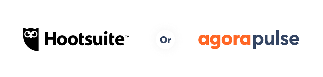 Hootsuite and Agorapulse logos