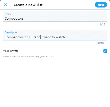 Competitor Analysis on Twitter