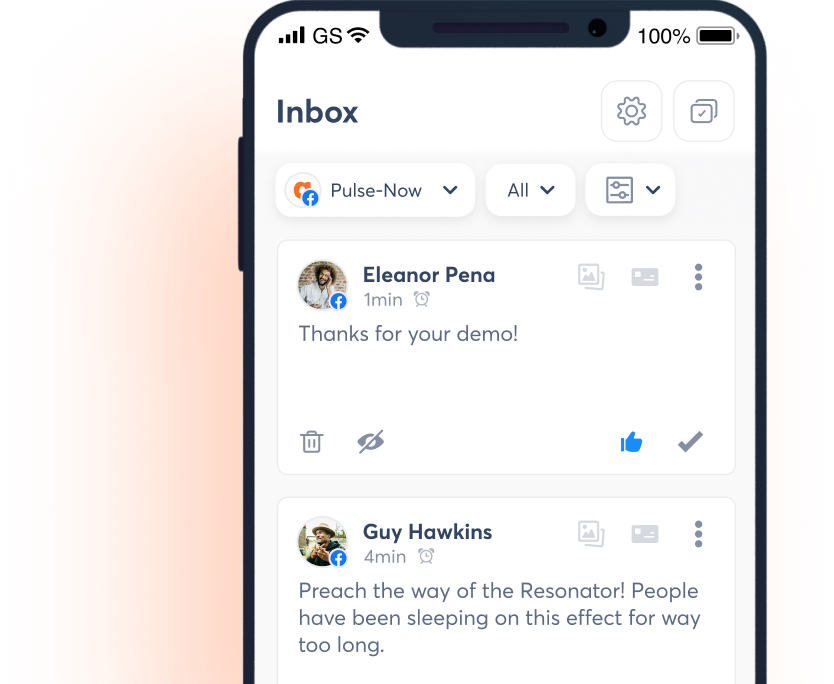 agorapulse mobile app inbox screen