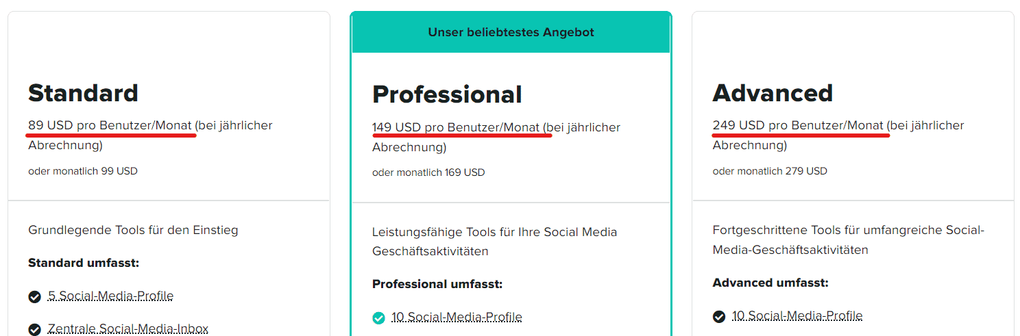 Sprout Social Preispläne